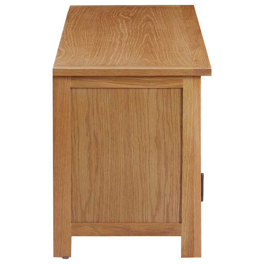327435 vidaXL TV Cabinet 110x35x44 cm Solid Oak Wood