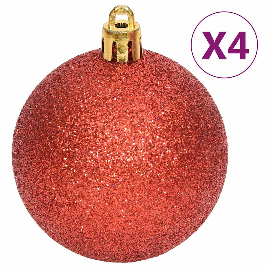 330092 vidaXL 108 Piece Christmas Bauble Set Red and White