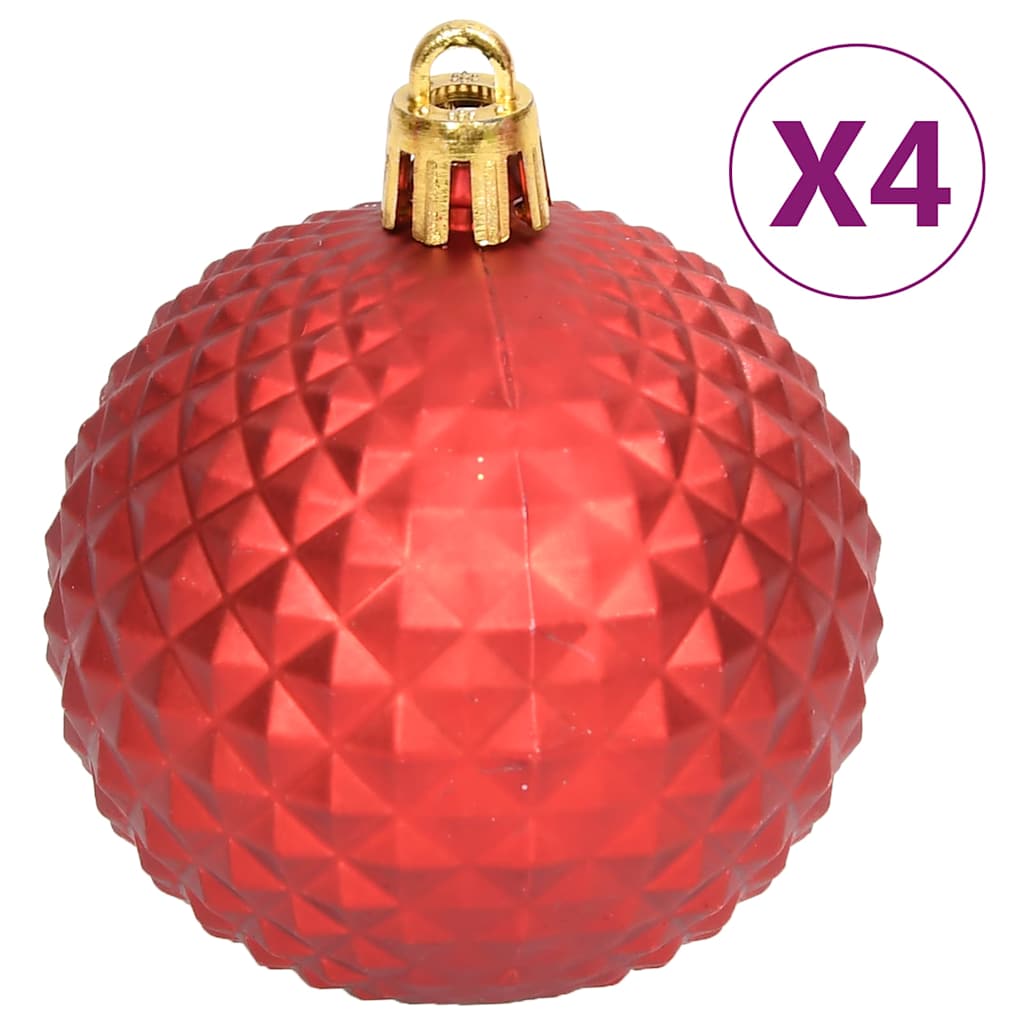 330092 vidaXL 108 Piece Christmas Bauble Set Red and White