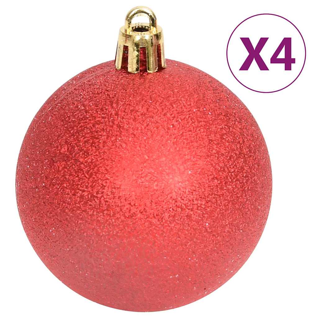330092 vidaXL 108 Piece Christmas Bauble Set Red and White