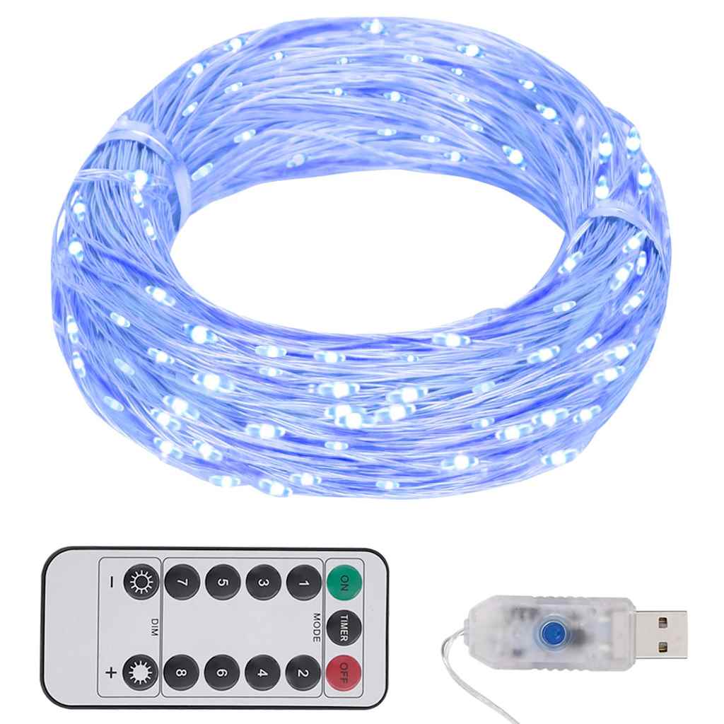 330052 vidaXL LED String with 150 LEDs Blue 15 m