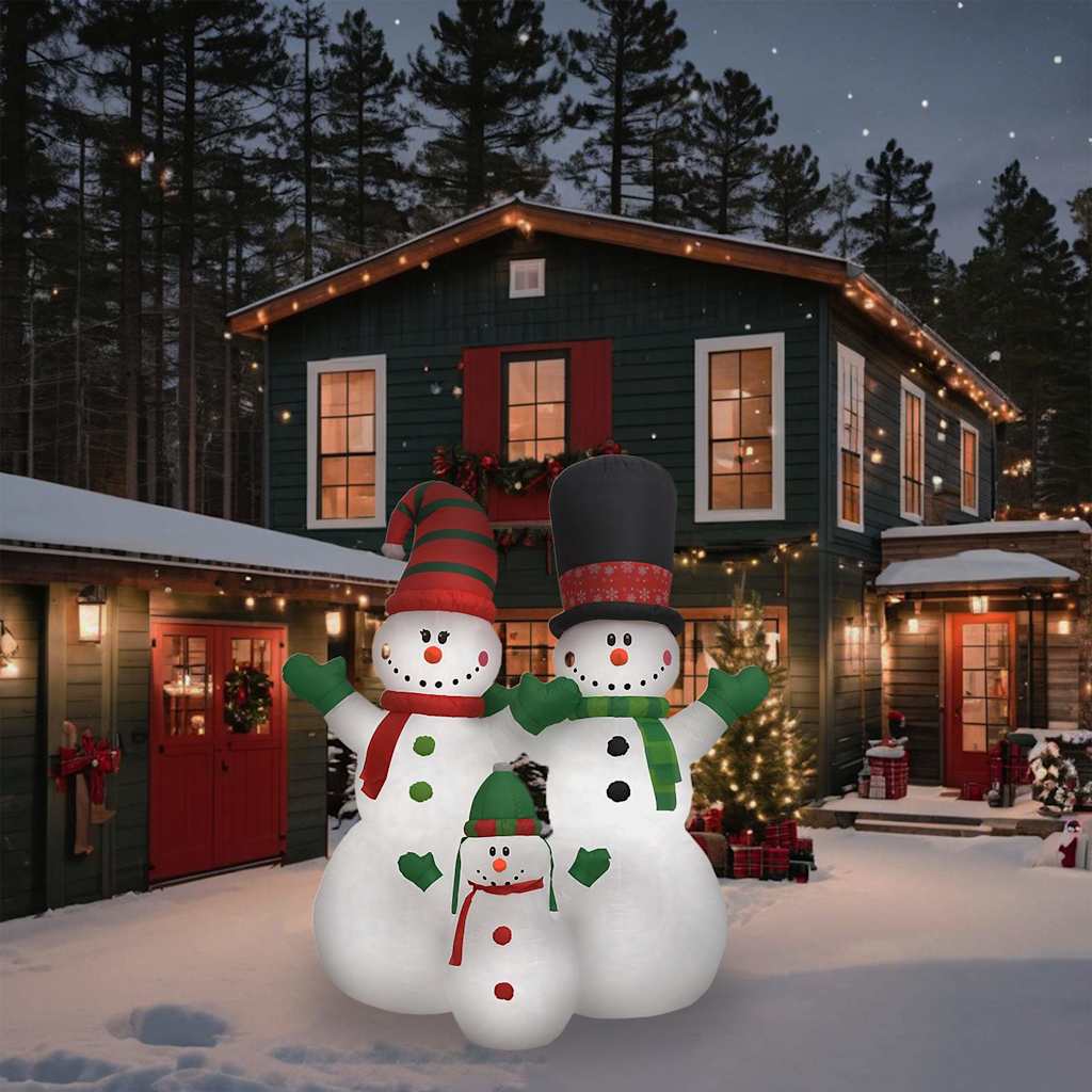 Christmas Inflatable Snowmen Family LED IP44 240 cm