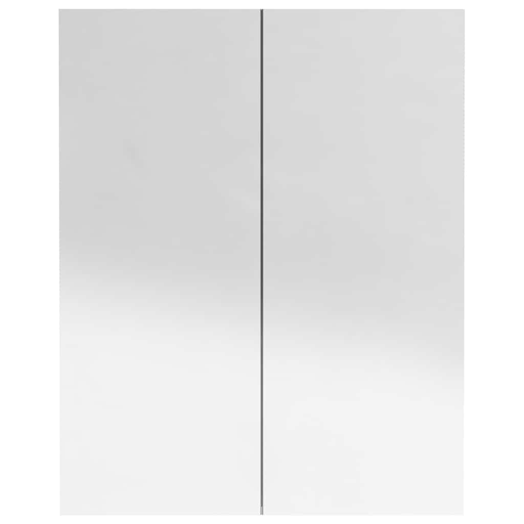 331524 vidaXL Bathroom Mirror Cabinet 60x15x75 cm MDF Shining Black