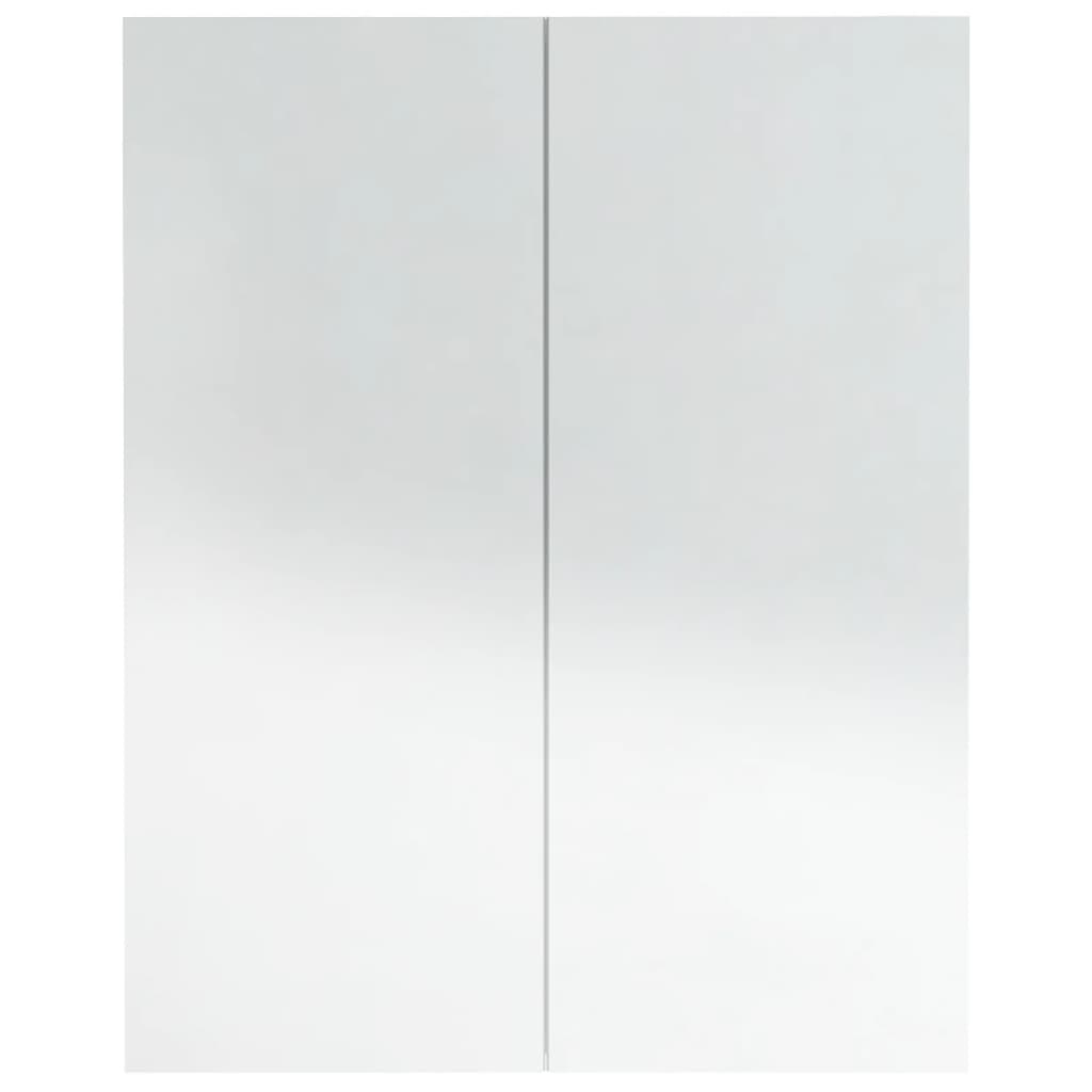 331525 vidaXL Bathroom Mirror Cabinet 60x15x75 cm MDF Shining White