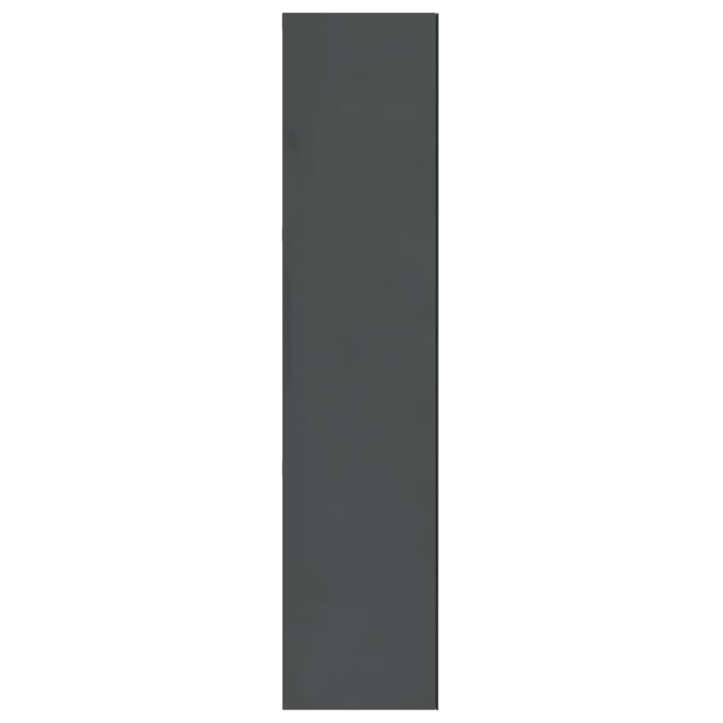 Bathroom Mirror Cabinet 60x15x75 cm MDF Shining Grey