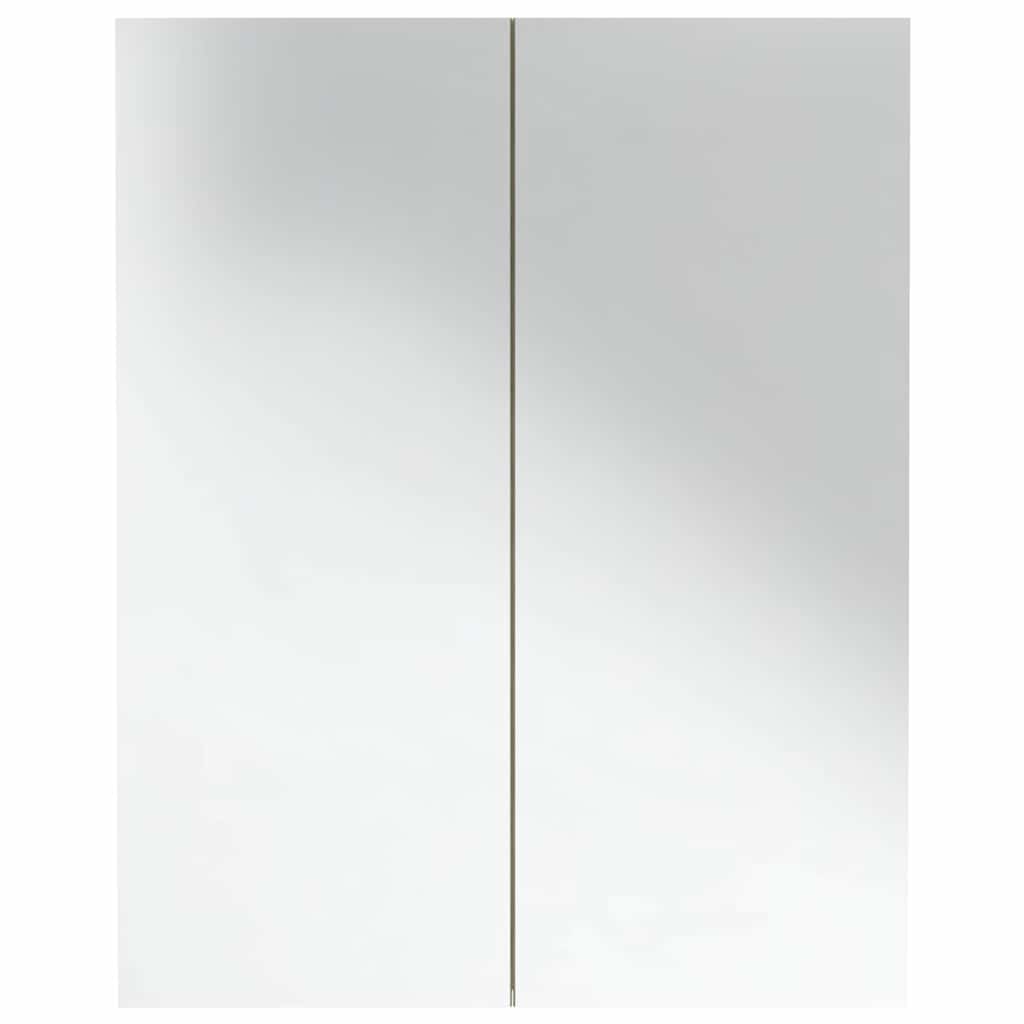 331530 vidaXL Bathroom Mirror Cabinet 60x15x75 cm MDF White and Oak