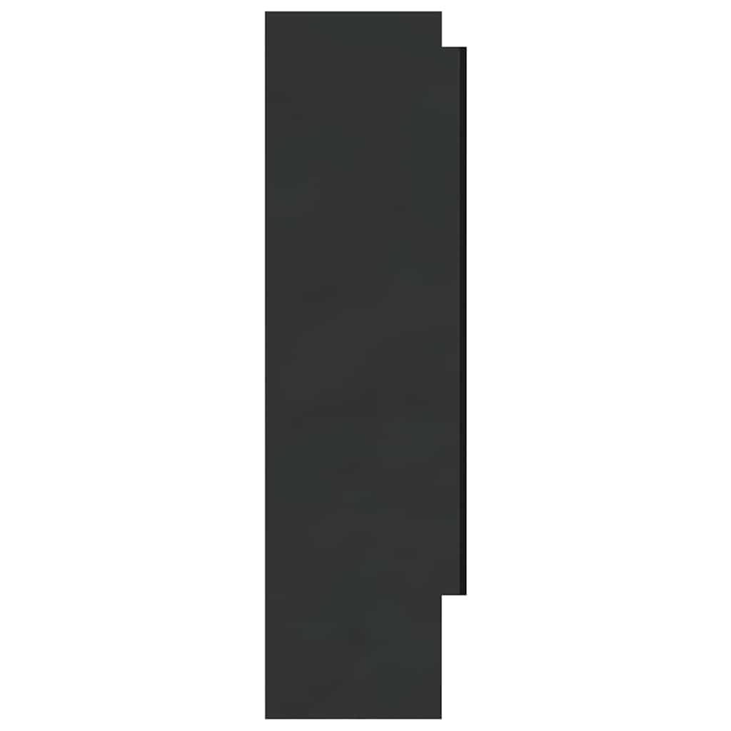 331531 vidaXL Bathroom Mirror Cabinet 80x15x60 cm MDF Shining Black