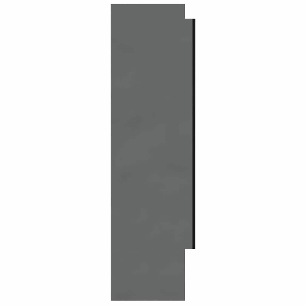 331533 vidaXL Bathroom Mirror Cabinet 80x15x60 cm MDF Shining Grey