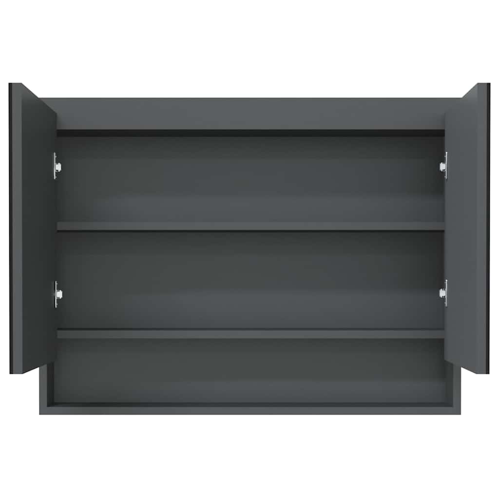 331534 vidaXL Bathroom Mirror Cabinet 80x15x60 cm MDF Grey