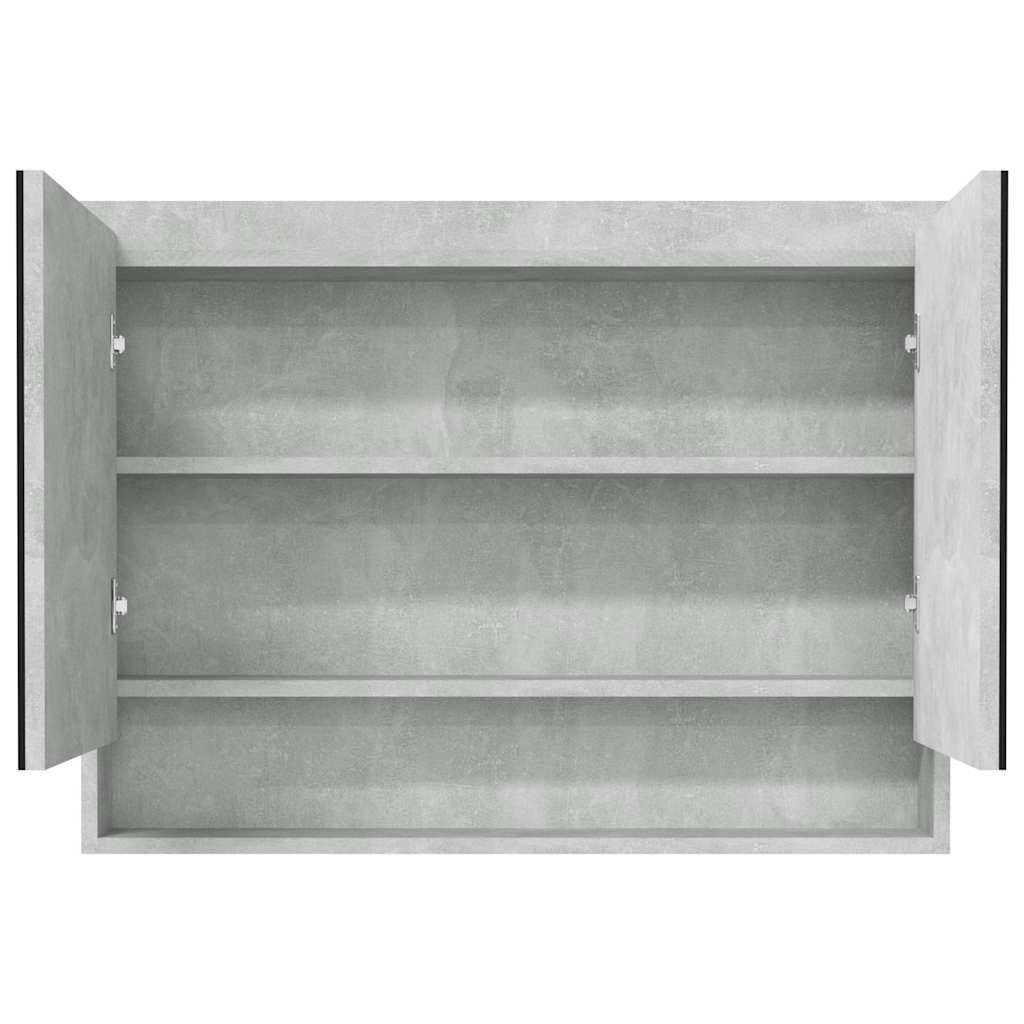 331535 vidaXL Bathroom Mirror Cabinet 80x15x60 cm MDF Concrete Grey