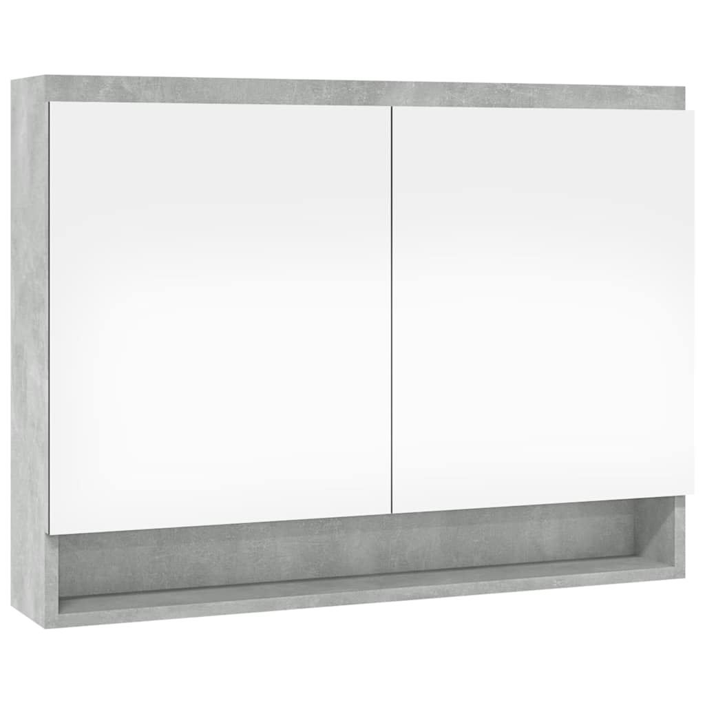 331535 vidaXL Bathroom Mirror Cabinet 80x15x60 cm MDF Concrete Grey