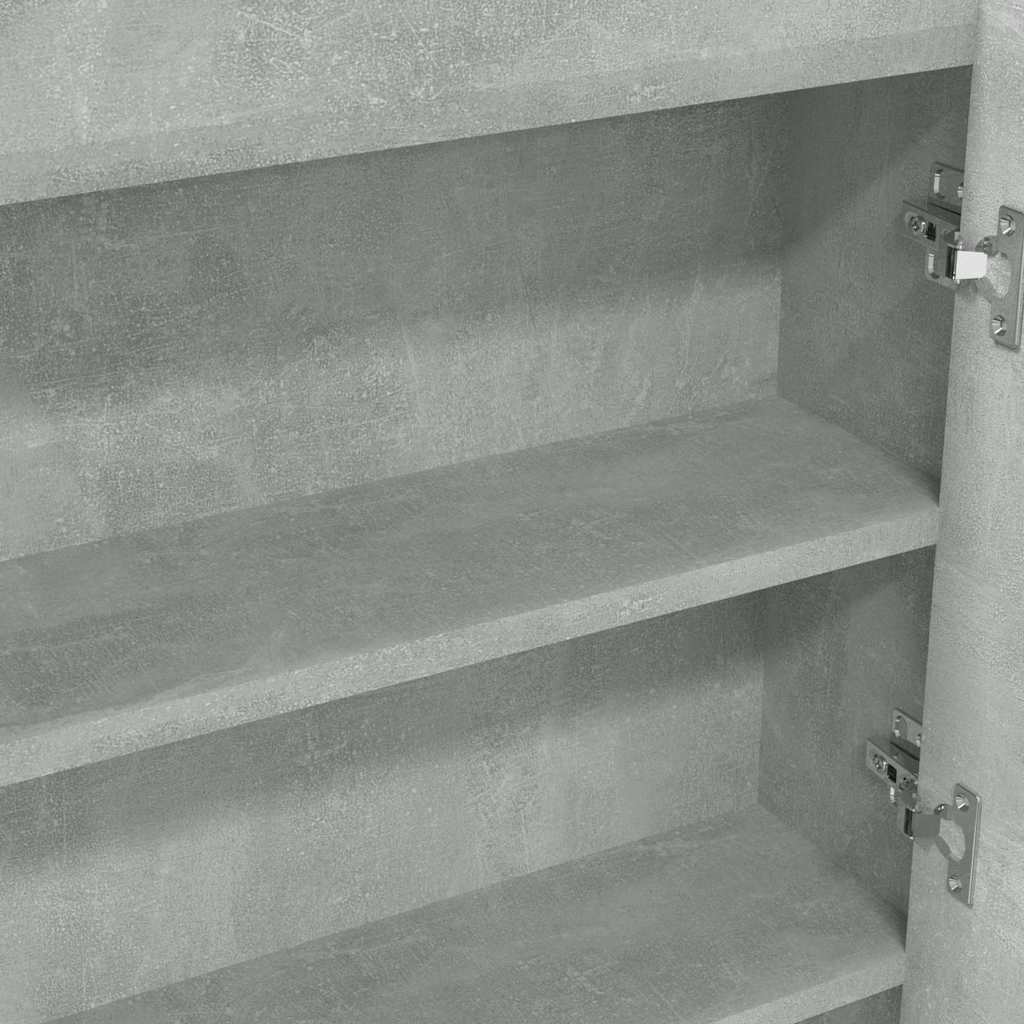331535 vidaXL Bathroom Mirror Cabinet 80x15x60 cm MDF Concrete Grey