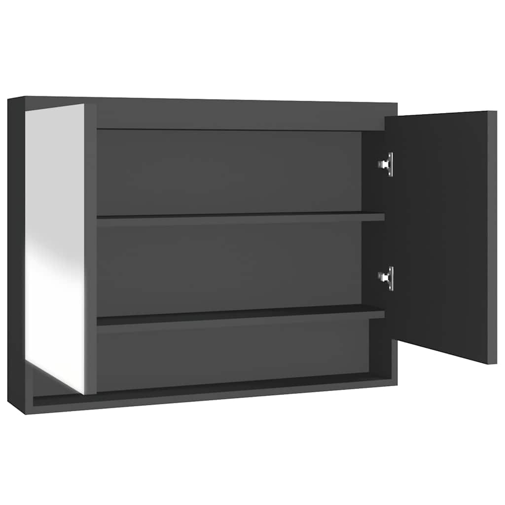 331536 vidaXL Bathroom Mirror Cabinet 80x15x60 cm MDF Anthracite