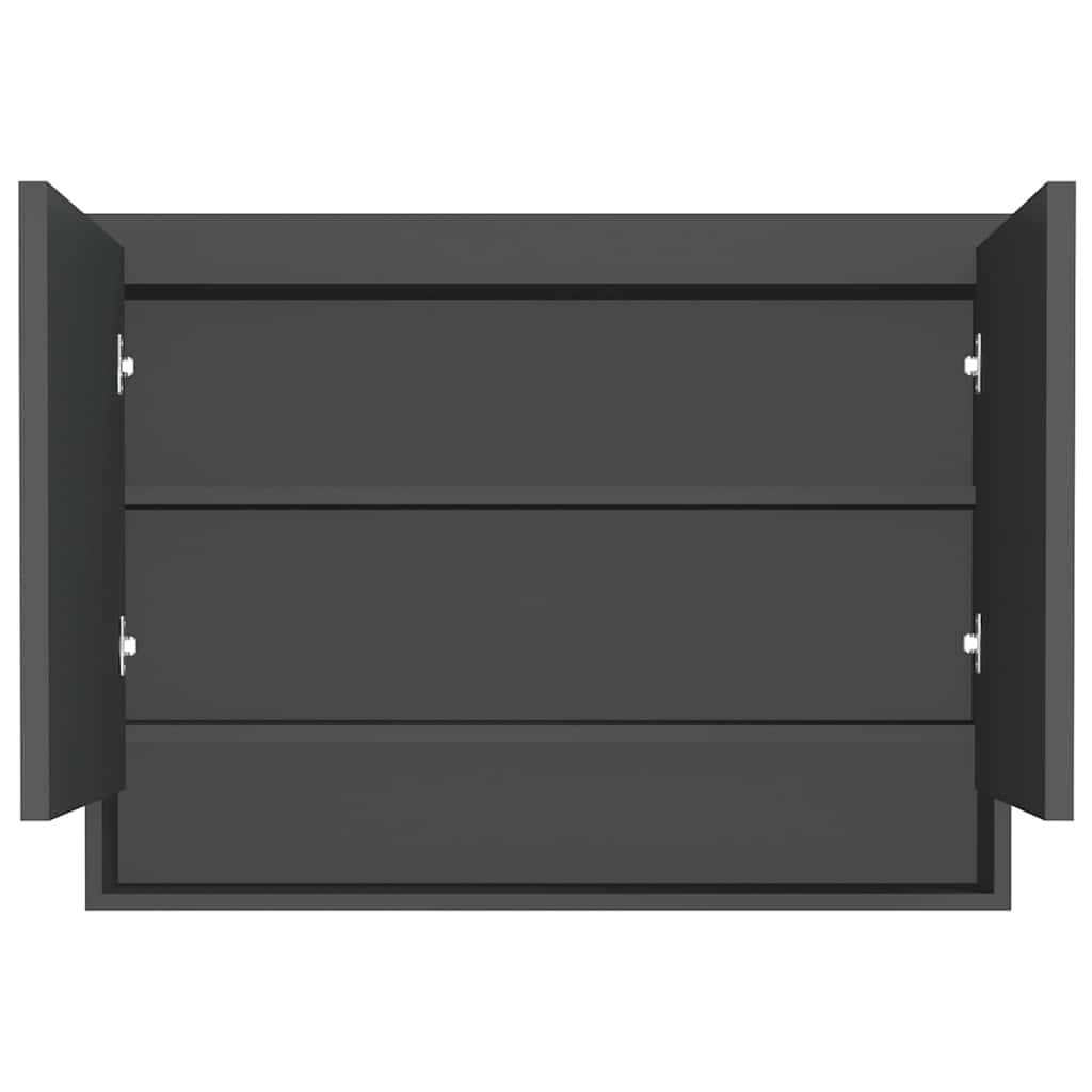 331536 vidaXL Bathroom Mirror Cabinet 80x15x60 cm MDF Anthracite
