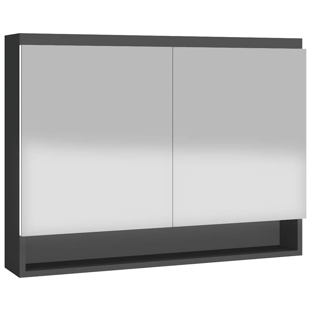 331536 vidaXL Bathroom Mirror Cabinet 80x15x60 cm MDF Anthracite
