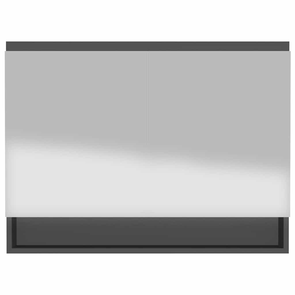 331536 vidaXL Bathroom Mirror Cabinet 80x15x60 cm MDF Anthracite