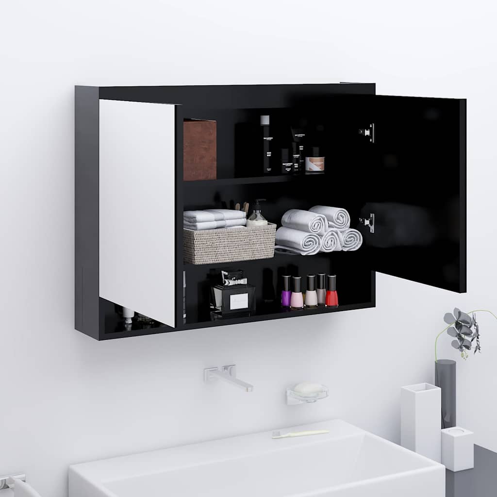 331536 vidaXL Bathroom Mirror Cabinet 80x15x60 cm MDF Anthracite