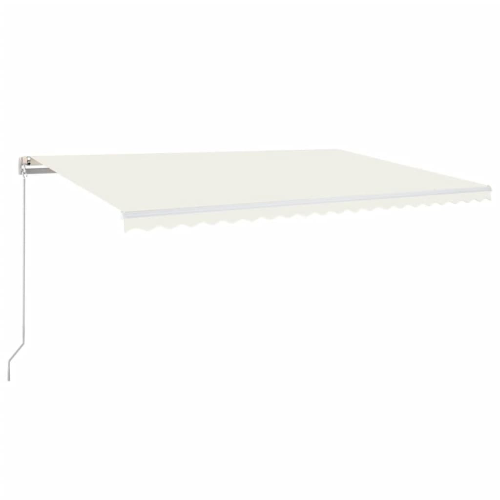 vidaXL Manual Retractable Awning 500x300 cm Cream