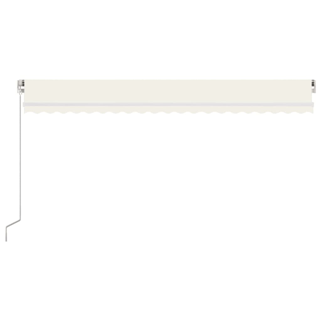 vidaXL Manual Retractable Awning 500x300 cm Cream