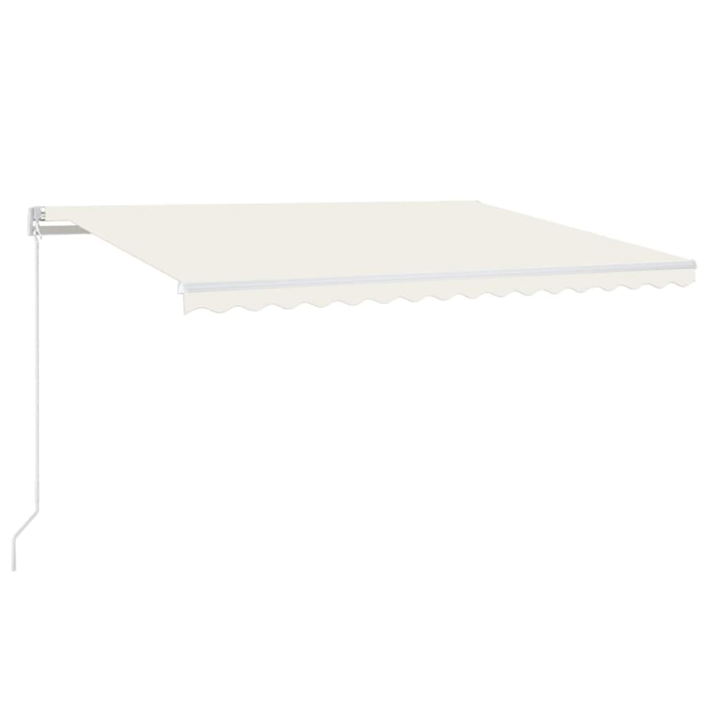 Manual Retractable Awning 400x350 cm Cream