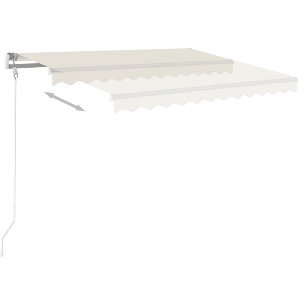 Manual Retractable Awning 450x350 cm Cream