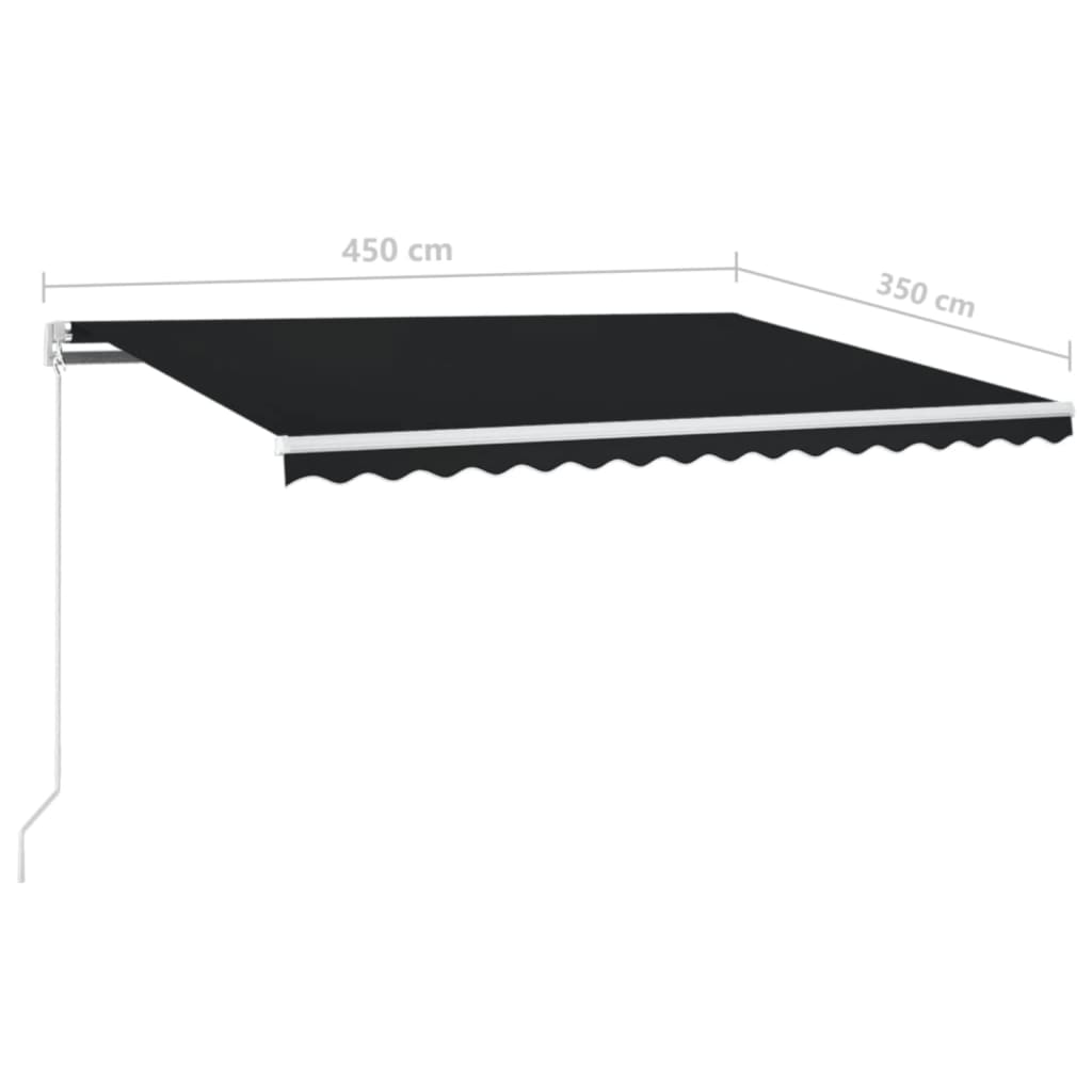 Manual Retractable Awning 450x350 cm Anthracite