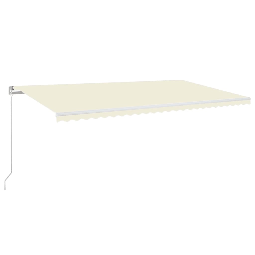 Manual Retractable Awning 600x350 cm Cream