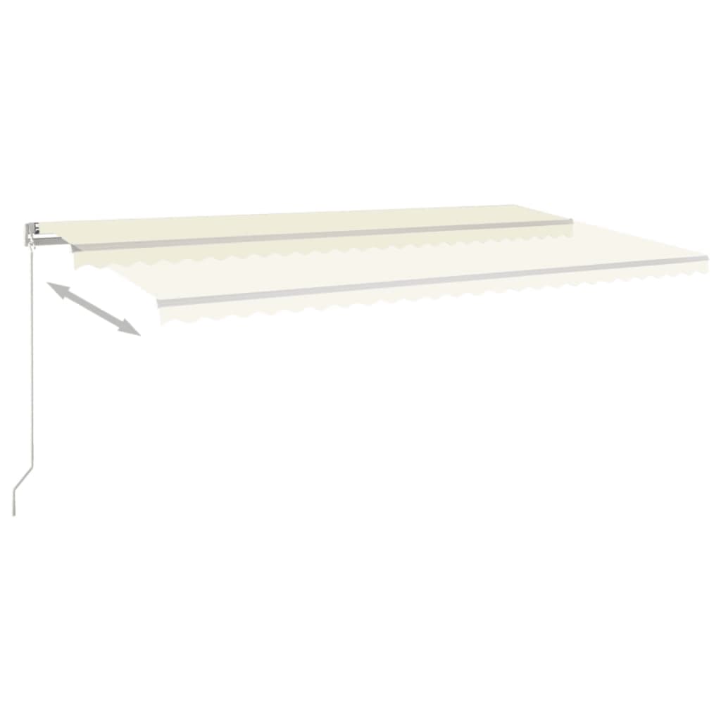 Manual Retractable Awning 600x350 cm Cream