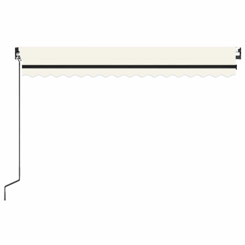 3069117 vidaXL Manual Retractable Awning 450x300 cm Cream (313232+313168)
