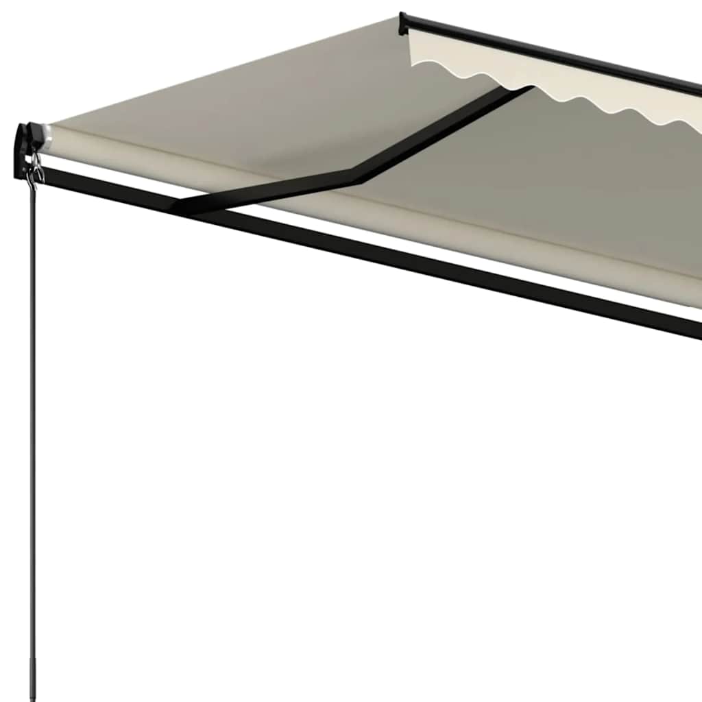 3069117 vidaXL Manual Retractable Awning 450x300 cm Cream (313232+313168)