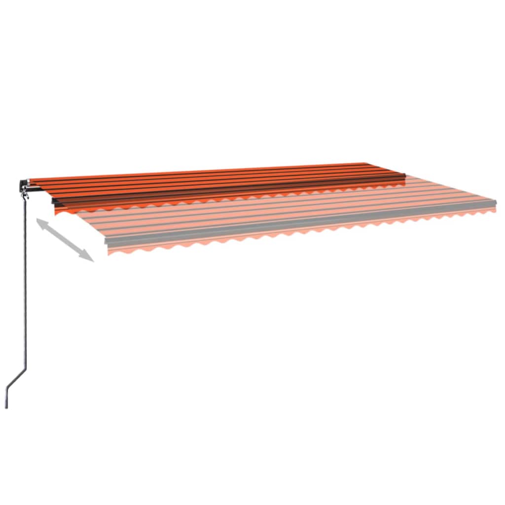 Retractable Awning | Orange and Brown