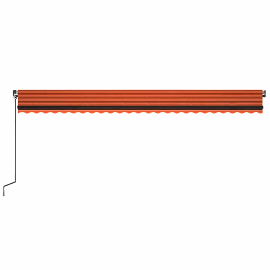 Retractable Awning | Orange and Brown
