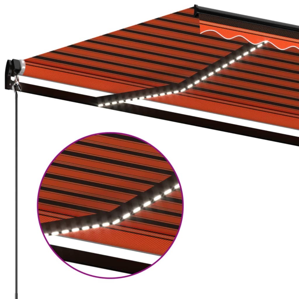 Retractable Awning | Orange and Brown
