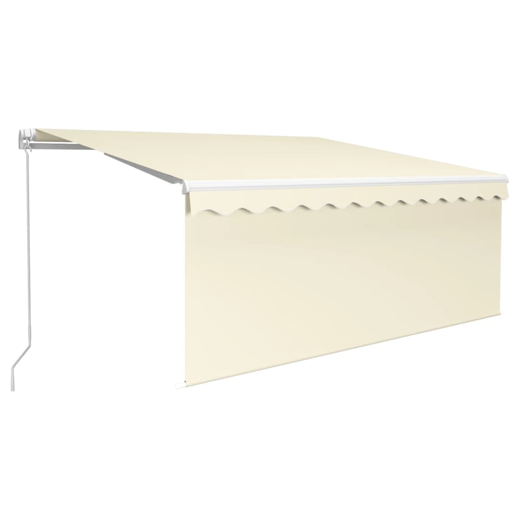 Manual Retractable Awning with Blind 3.5x2.5m Cream