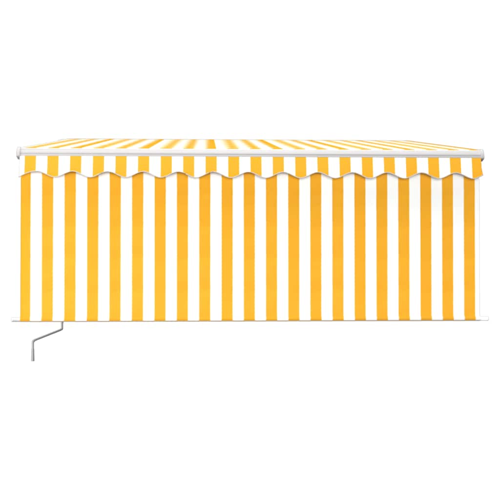 Retractable Awning | Yellow and white