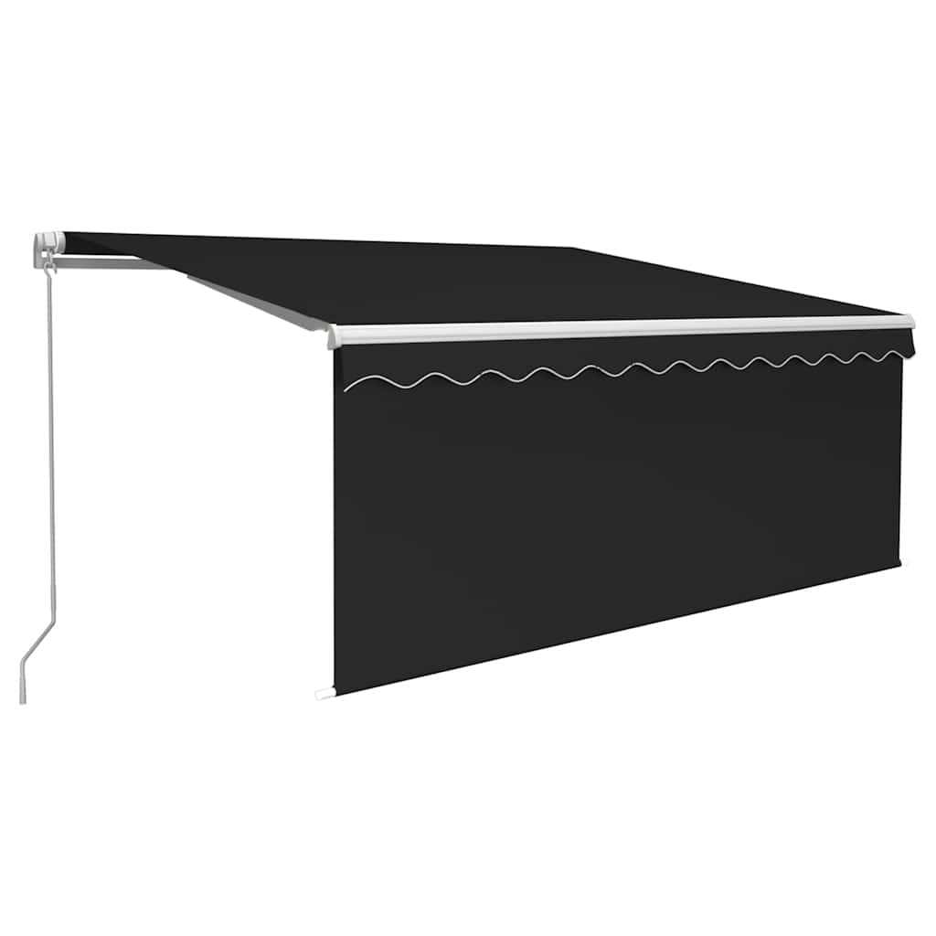 Manual Retractable Awning with Blind 3.5x2.5m Anthracite