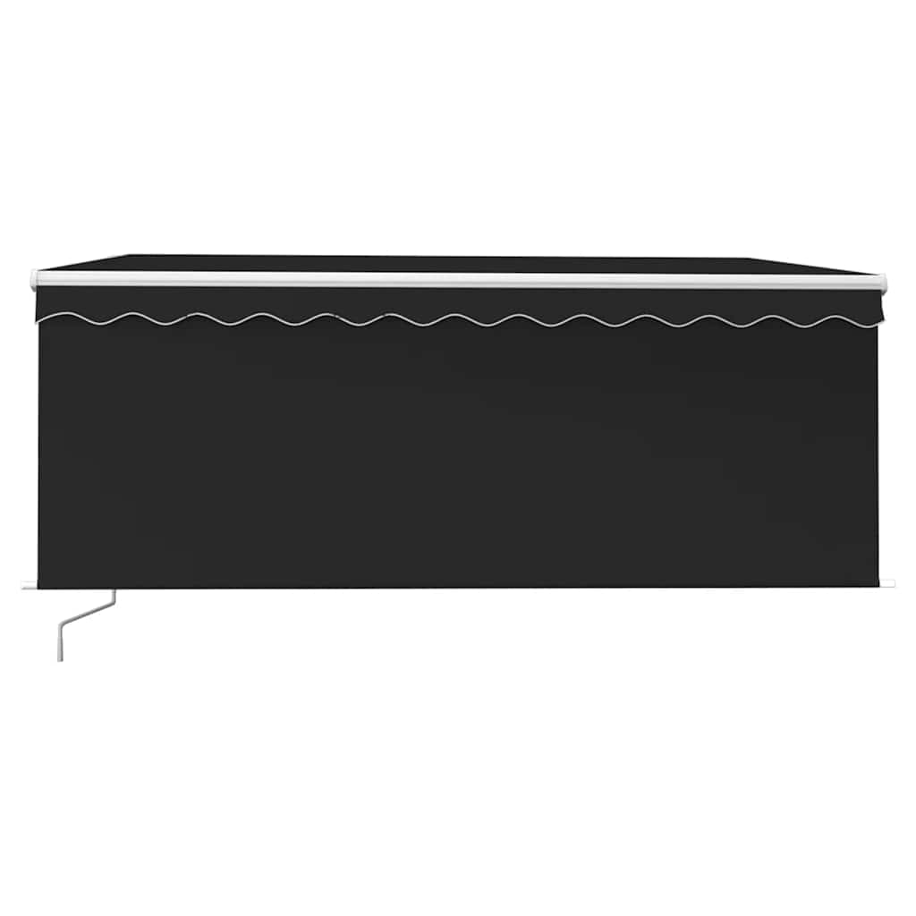 3069284 vidaXL Manual Retractable Awning with Blind&LED 3,5x2,5m Anthracite (313200+46848+313288)