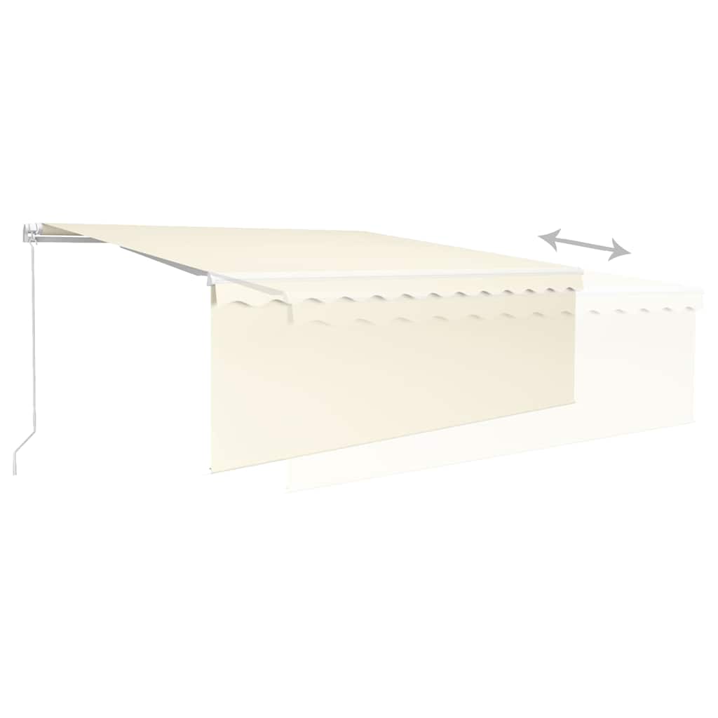 Manual Retractable Awning with Blind 4x3m Cream