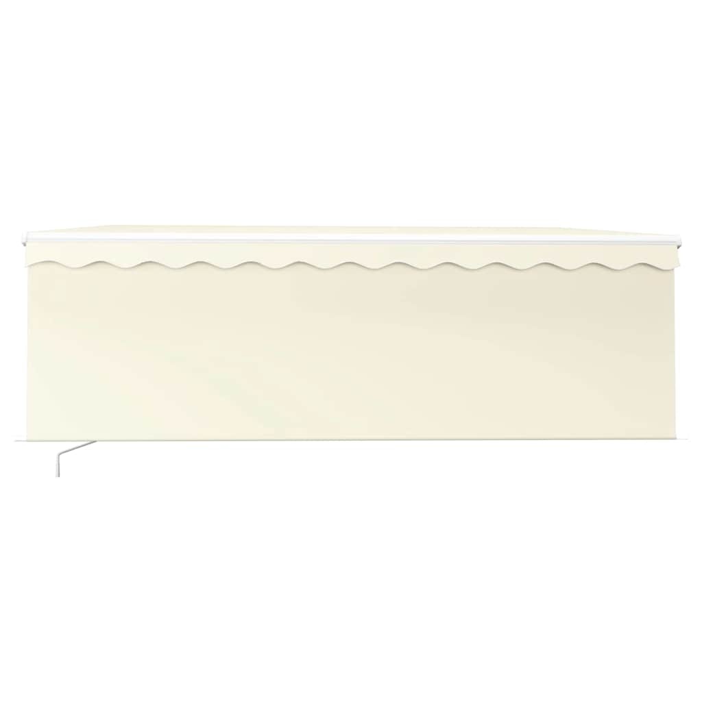 Manual Retractable Awning with Blind&LED 4x3m Cream