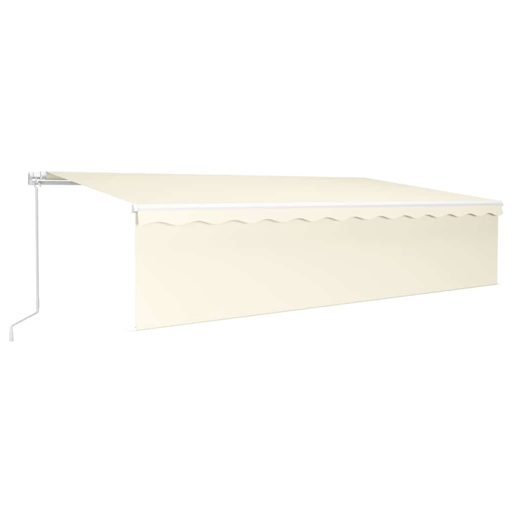 Manual Retractable Awning with Blind 6x3m Cream