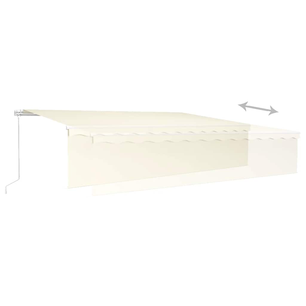 Manual Retractable Awning with Blind 6x3m Cream