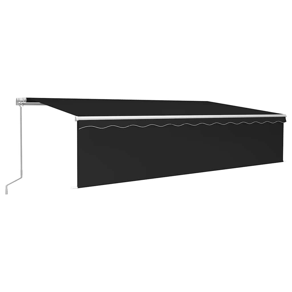 Manual Retractable Awning with Blind 6x3m Anthracite