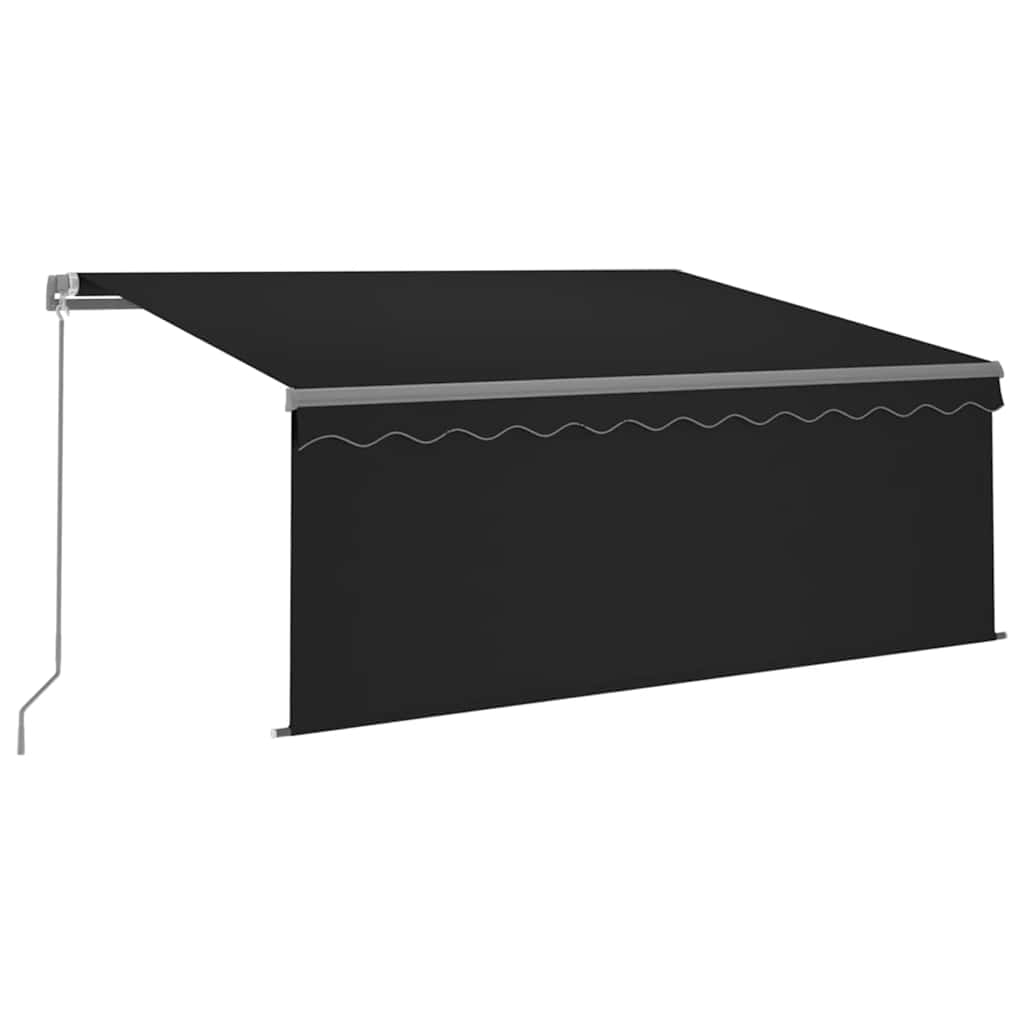 Manual Retractable Awning with Blind 3.5x2.5m Anthracite