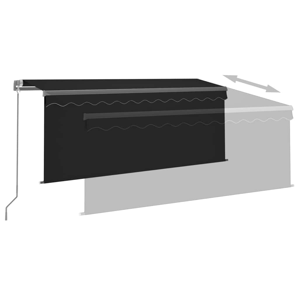 Manual Retractable Awning with Blind 3.5x2.5m Anthracite