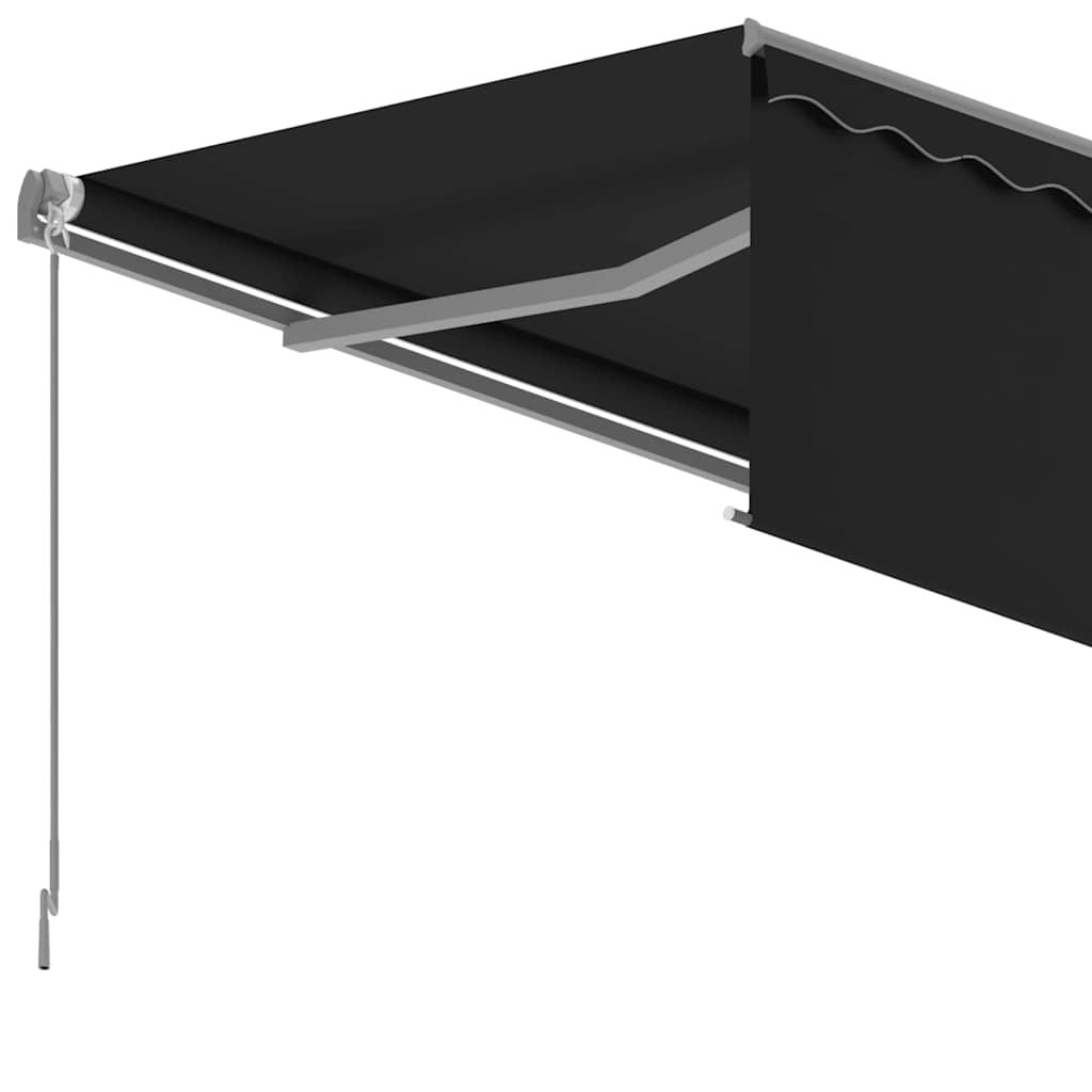 Manual Retractable Awning with Blind 3.5x2.5m Anthracite