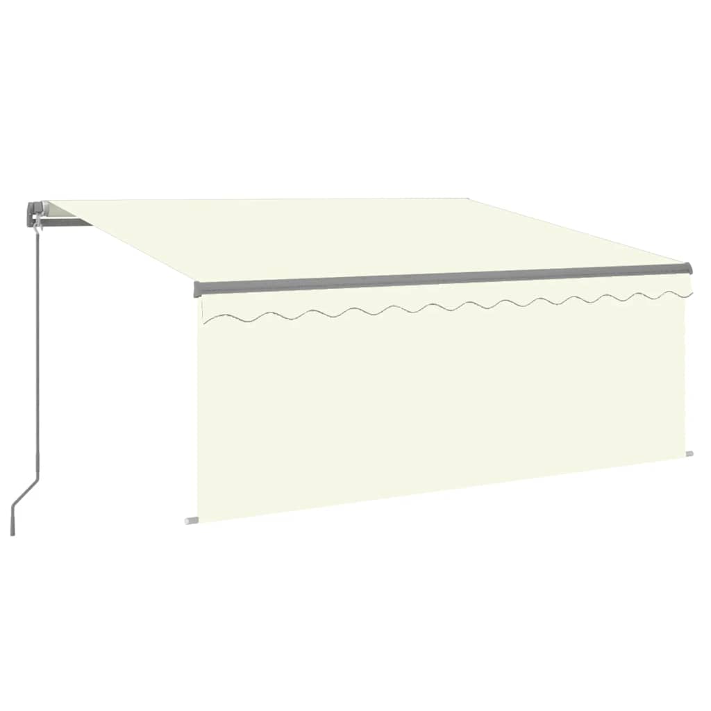 Manual Retractable Awning with Blind&LED 3.5x2.5m Cream