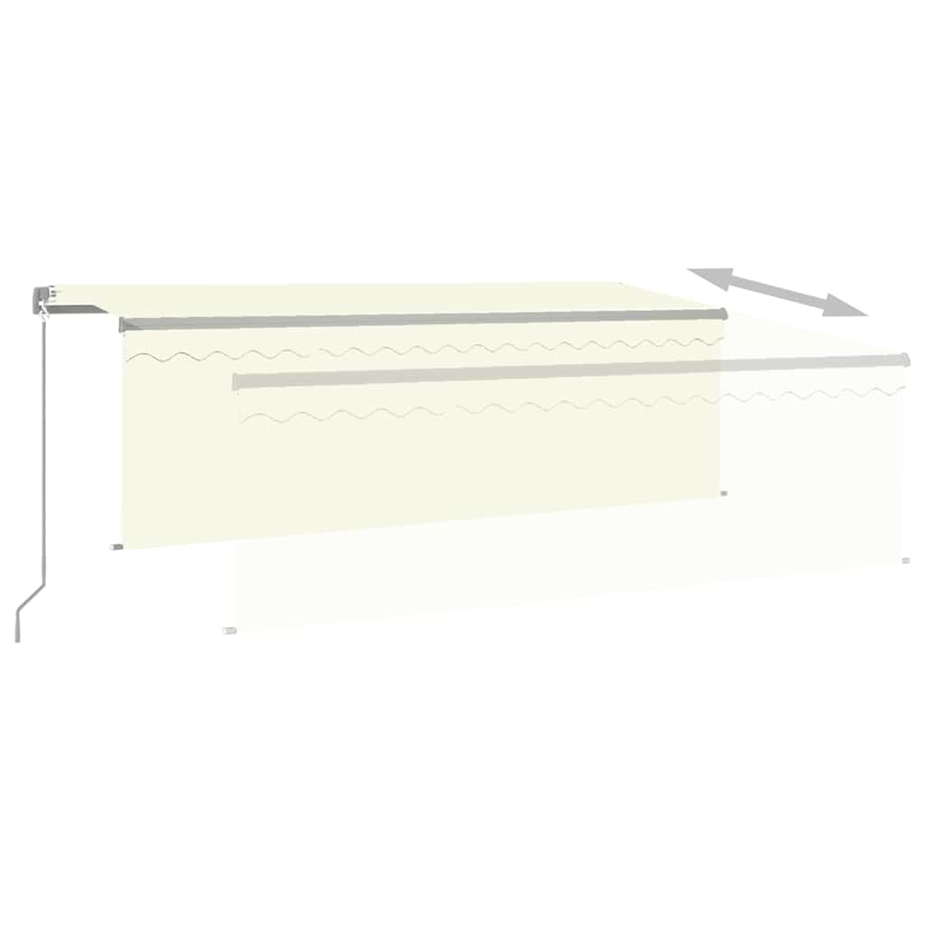 Manual Retractable Awning with Blind 4x3m Cream