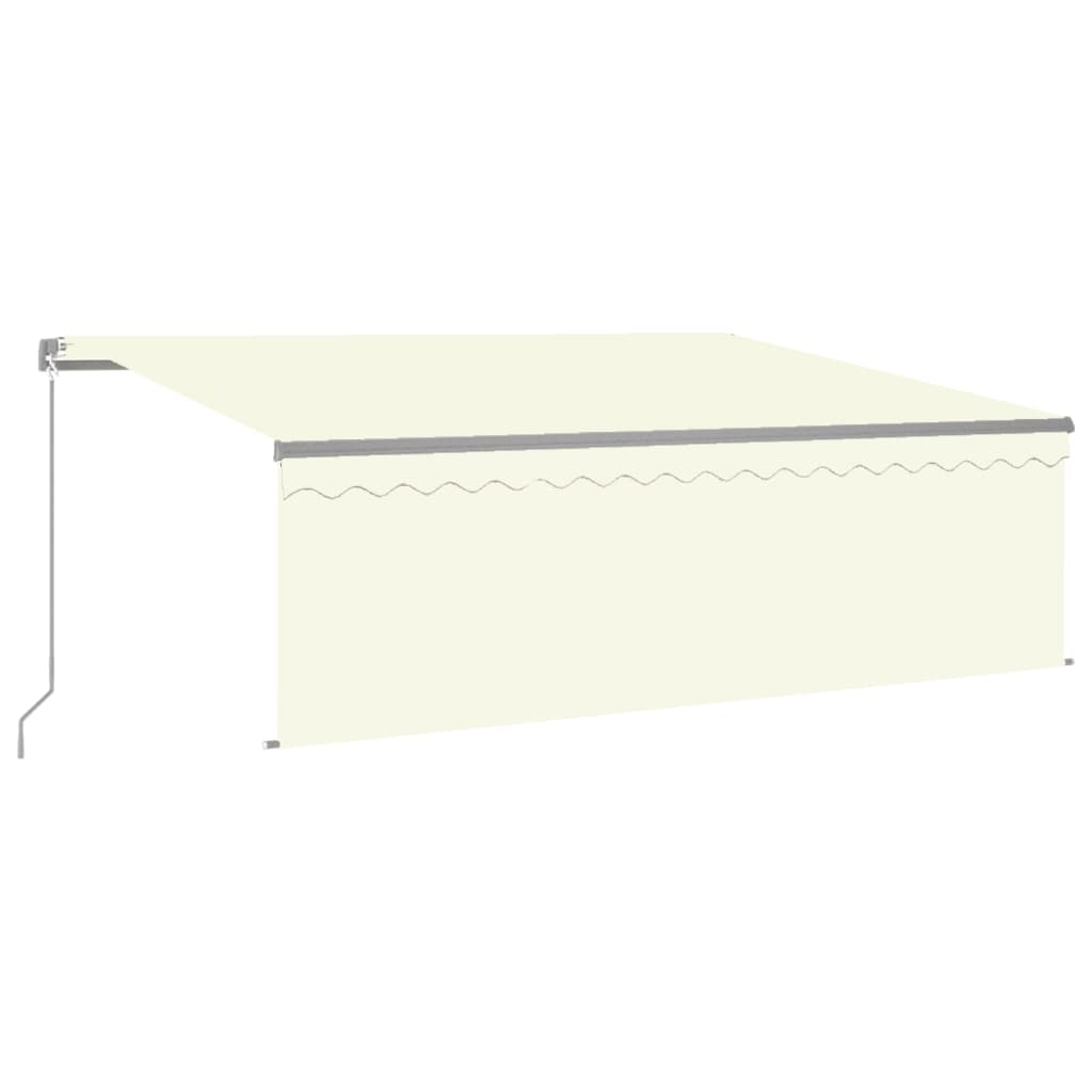 vidaXL Manual Retractable Awning with Blind 4.5x3m Cream