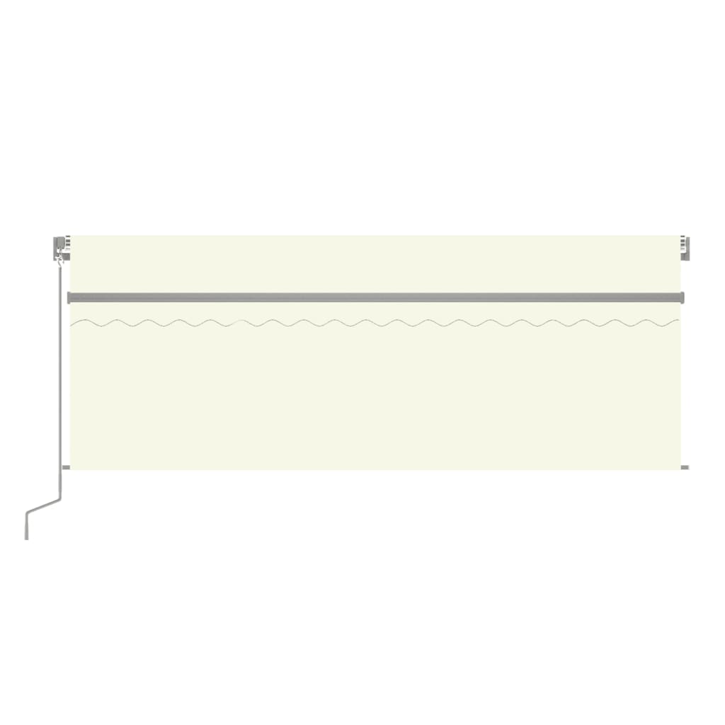 vidaXL Manual Retractable Awning with Blind 4.5x3m Cream