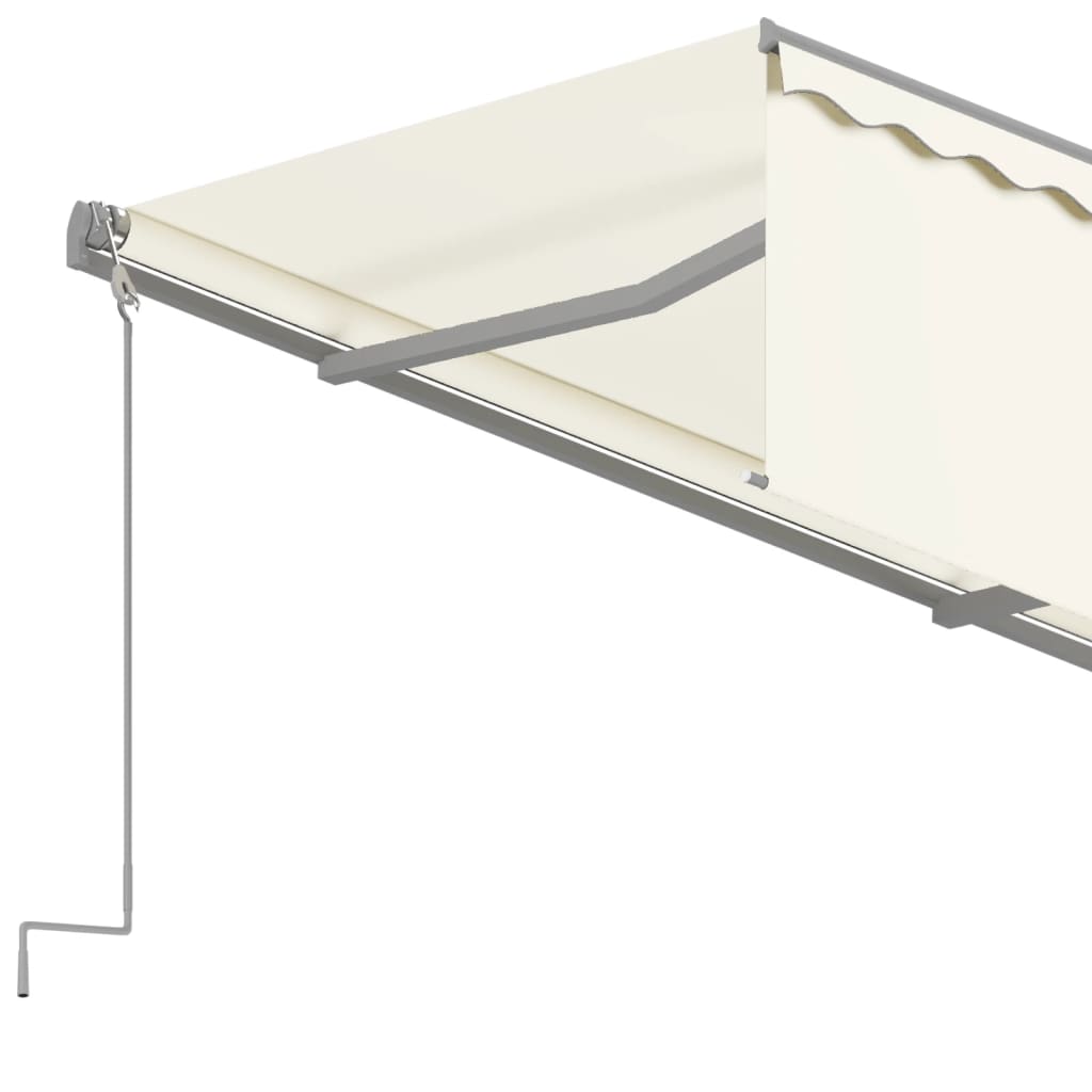 vidaXL Manual Retractable Awning with Blind 4.5x3m Cream